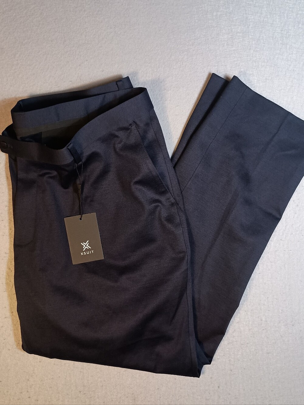 XSUIT xPant 5.0 Performance Wool Blend Navy Tailored Fit Men 46R(Fits 43x32) NEW